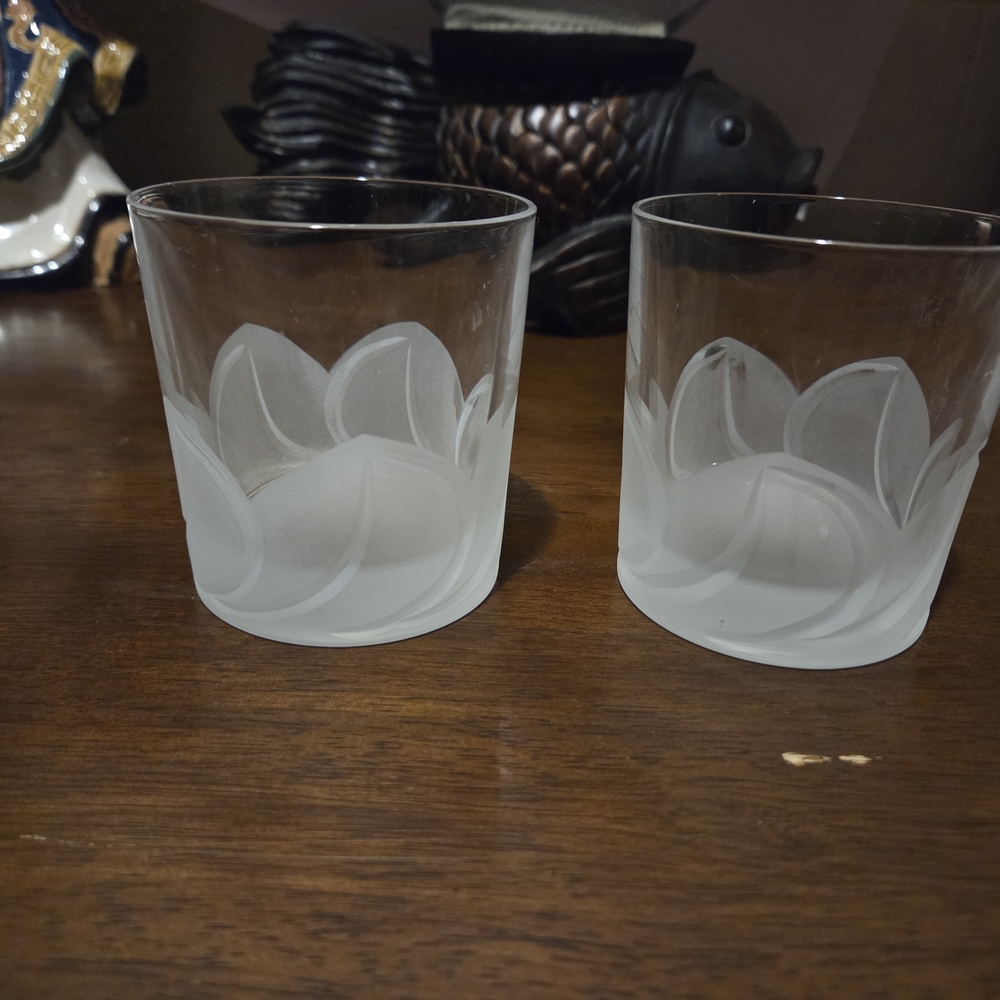 Durand Crystal D'Arques Tumblers Set Of 2 Pre-owned